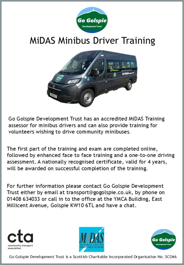Midas Rustenburg Learner Sticker MiDas Minibus Training - Go Golspie Development Trust
